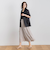 【WEB限定】麻調シアーシャーリングフレアスカート≪手洗い可能≫