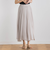 【WEB限定】麻調シアーシャーリングフレアスカート≪手洗い可能≫