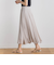 【WEB限定】麻調シアーシャーリングフレアスカート≪手洗い可能≫