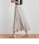 【WEB限定】麻調シアーシャーリングフレアスカート≪手洗い可能≫