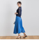 【WEB限定】麻調シアーシャーリングフレアスカート≪手洗い可能≫