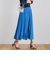 【WEB限定】麻調シアーシャーリングフレアスカート≪手洗い可能≫