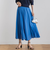 【WEB限定】麻調シアーシャーリングフレアスカート≪手洗い可能≫