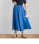 【WEB限定】麻調シアーシャーリングフレアスカート≪手洗い可能≫