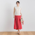 【WEB限定】麻調シアーシャーリングフレアスカート≪手洗い可能≫