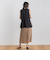 リネンストライプスカート≪手洗い可能≫