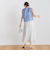 リボンカットジャガードブラウス≪手洗い可能≫