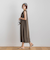 【WEB限定】リネンライクカノコノースリワンピース≪手洗い可能≫
