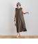 【WEB限定】リネンライクカノコノースリワンピース≪手洗い可能≫