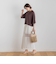 【CLANE】 シアーストレッチストレートスカート≪手洗い可能≫