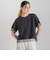 【WEB限定】グログランボーダー切替えプルオーバー≪手洗い可能≫