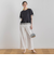 【WEB限定】グログランボーダー切替えプルオーバー≪手洗い可能≫