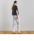 【WEB限定】グログランボーダー切替えプルオーバー≪手洗い可能≫