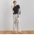 【WEB限定】グログランボーダー切替えプルオーバー≪手洗い可能≫