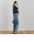 【WEB限定】グログランボーダー切替えプルオーバー≪手洗い可能≫