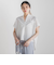 【WEB限定】麻調バックヨークテープ切替えブラウス≪洗濯機で洗える≫