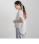 【WEB限定】麻調バックヨークテープ切替えブラウス≪洗濯機で洗える≫