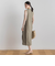 麻調リブシャツワンピース≪手洗い可能≫