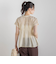 【WEB限定】シルキーシャーリングブラウス≪手洗い可能≫