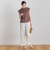 【WEB限定】カットジャガードチェックプリントブラウス