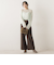 【WEB限定】カットジョーゼット裏起毛パンツ≪手洗い可能≫