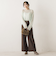 【WEB限定】カットジョーゼット裏起毛パンツ≪手洗い可能≫