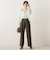 【WEB限定】カットジョーゼット裏起毛パンツ≪手洗い可能≫