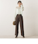 【WEB限定】カットジョーゼット裏起毛パンツ≪手洗い可能≫