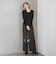 【WEB限定】カットジョーゼット裏起毛パンツ≪手洗い可能≫