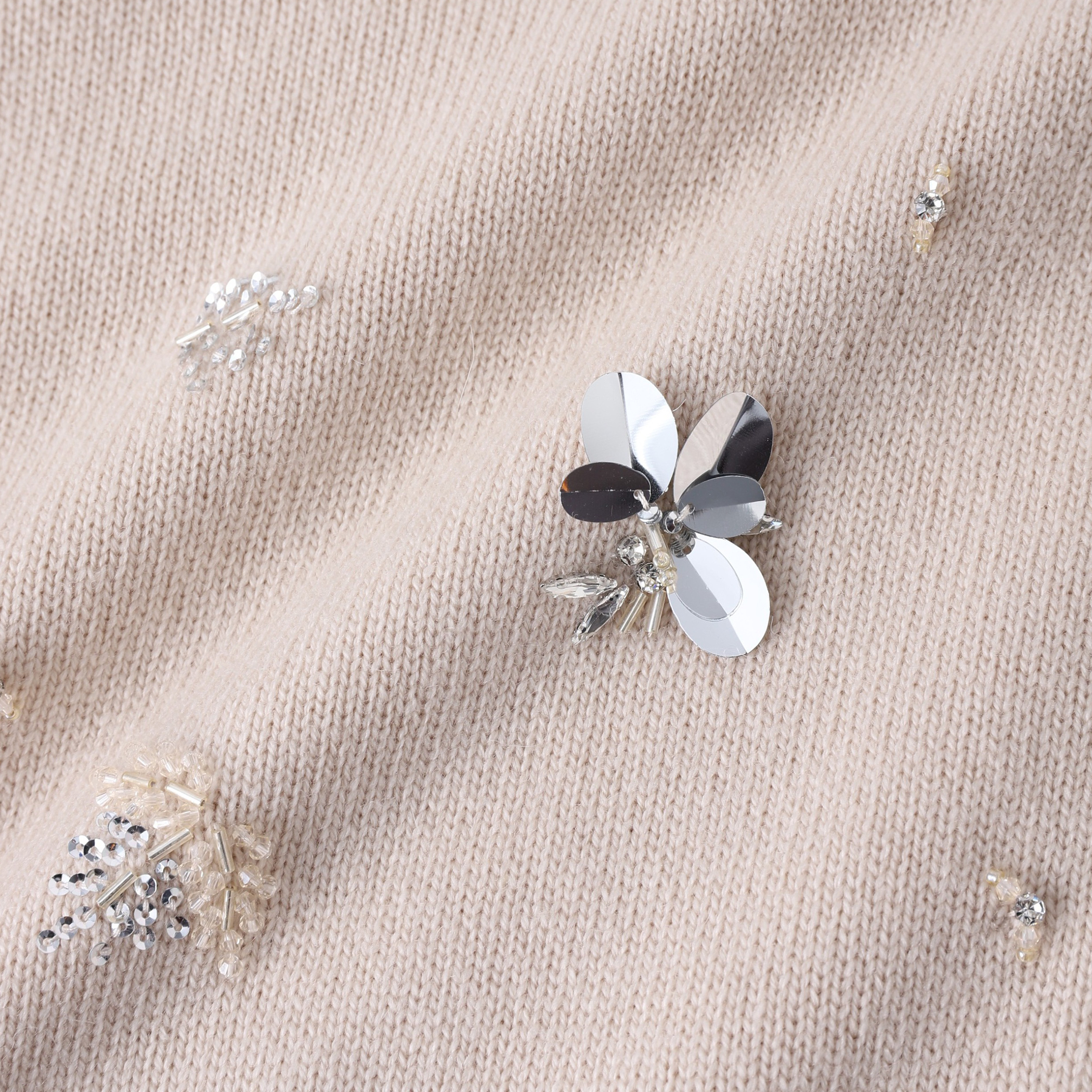 ビジュー刺繍カーディガン≪手洗い可能≫