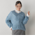 【WEB限定】モヘヤラメVネックショートプルオーバー≪手洗い可能≫