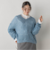 【WEB限定】モヘヤラメVネックショートプルオーバー≪手洗い可能≫