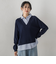 【WEB限定】Vネックブラウス切替えプルオーバー≪手洗い可能≫