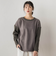 スエード×リブ変形切替えプルオーバー≪手洗い可能≫