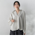 【WEB限定】パウダーストレッチ合わせネックブラウス≪手洗い可能≫