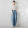 カーブデニムパンツ≪洗濯機で洗える≫