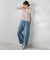 カーブデニムパンツ≪洗濯機で洗える≫