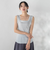 リブスクエアタンクトップ