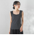 リブスクエアタンクトップ