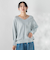 ラメドルマンVネックニット