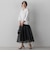 【WEB限定】麻調シアーフロッキードットスカート