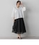 【WEB限定】麻調シアーフロッキードットスカート
