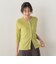 五分袖リブカーデ