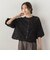 カットワーク刺繍バンドカラーブラウス