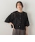 カットワーク刺繍バンドカラーブラウス