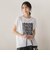 レースたたき付けプリントTシャツ