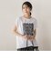 レースたたき付けプリントTシャツ