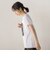 レースたたき付けプリントTシャツ