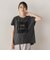 レースたたき付けプリントTシャツ