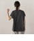 レースたたき付けプリントTシャツ